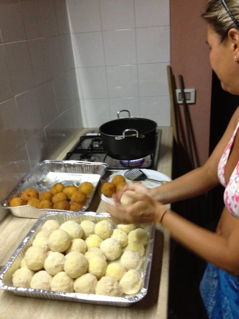 Cooking arancini