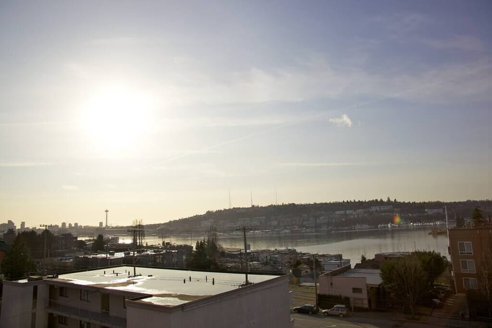 this is the view from the roof top/common area. Perfect for the 4th of July