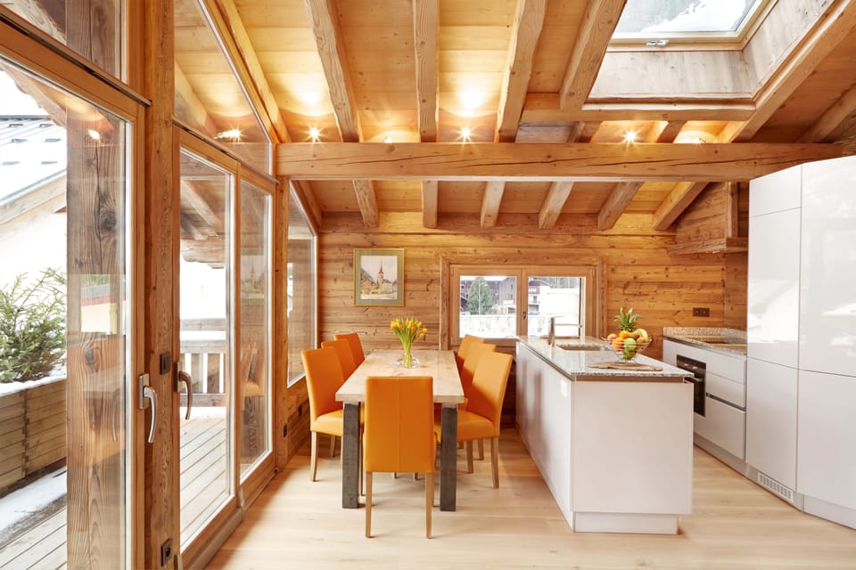 Dining area & kitchen - ski chalet Marmotte Mountain Petit Zenith - Argentiere