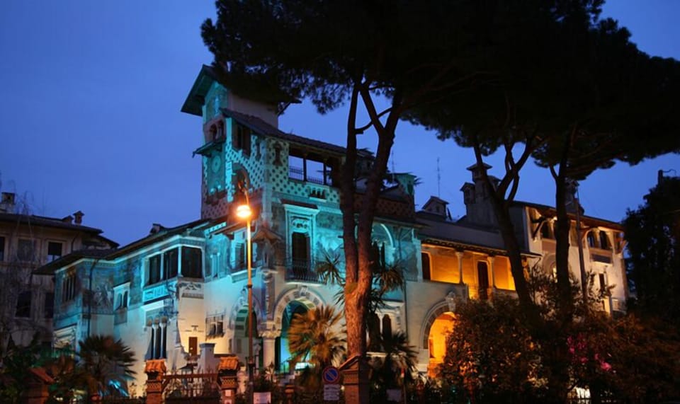 The Coppedè District by night