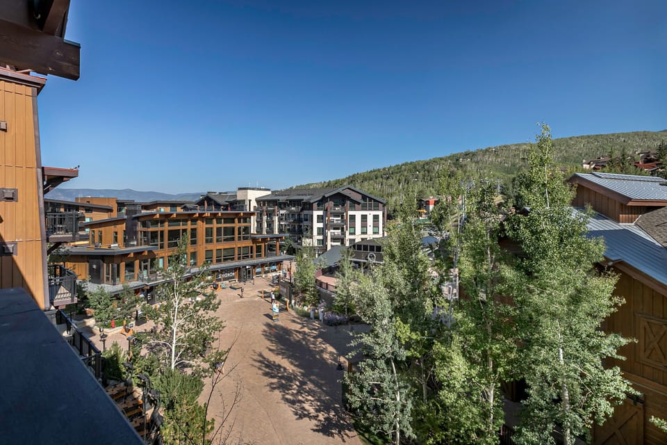 View overlooking gondola and mall