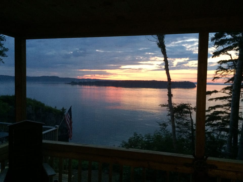 Sunset from the screened in porch