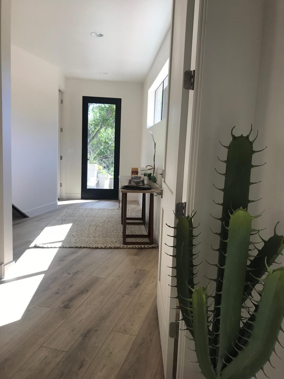 Side door to hot tub patio area