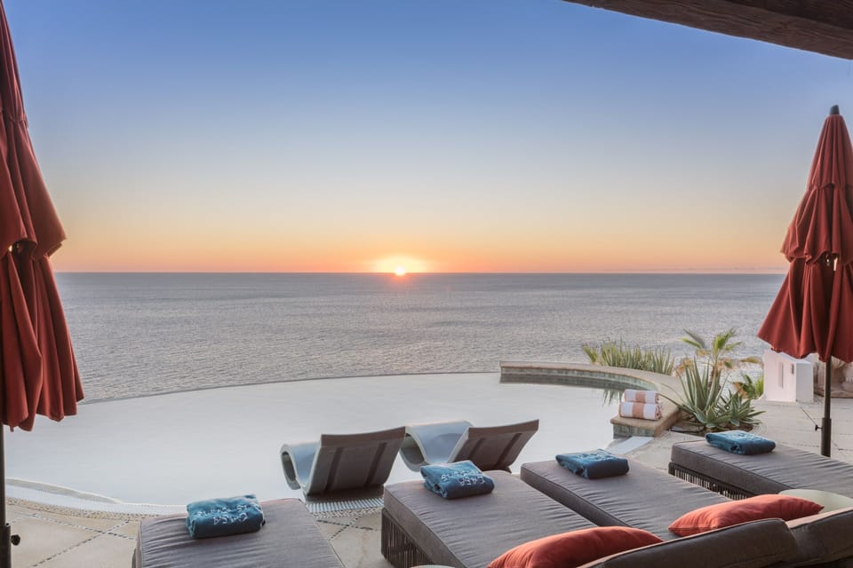 Sunset from the main terrace.