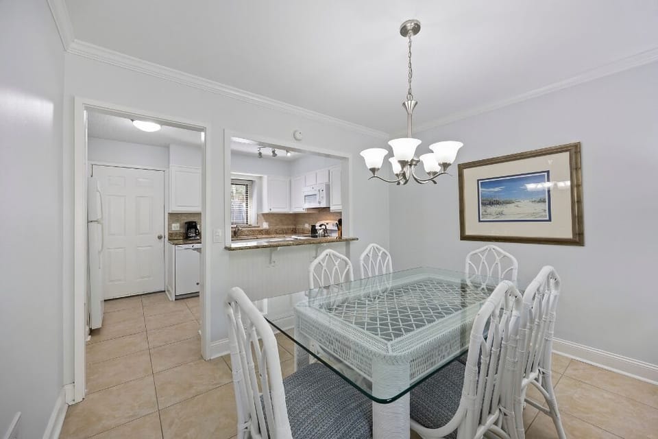 Sip coffee and plan the day around this sunny table.