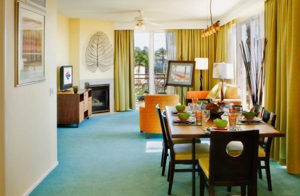 Living/dining room with new decor