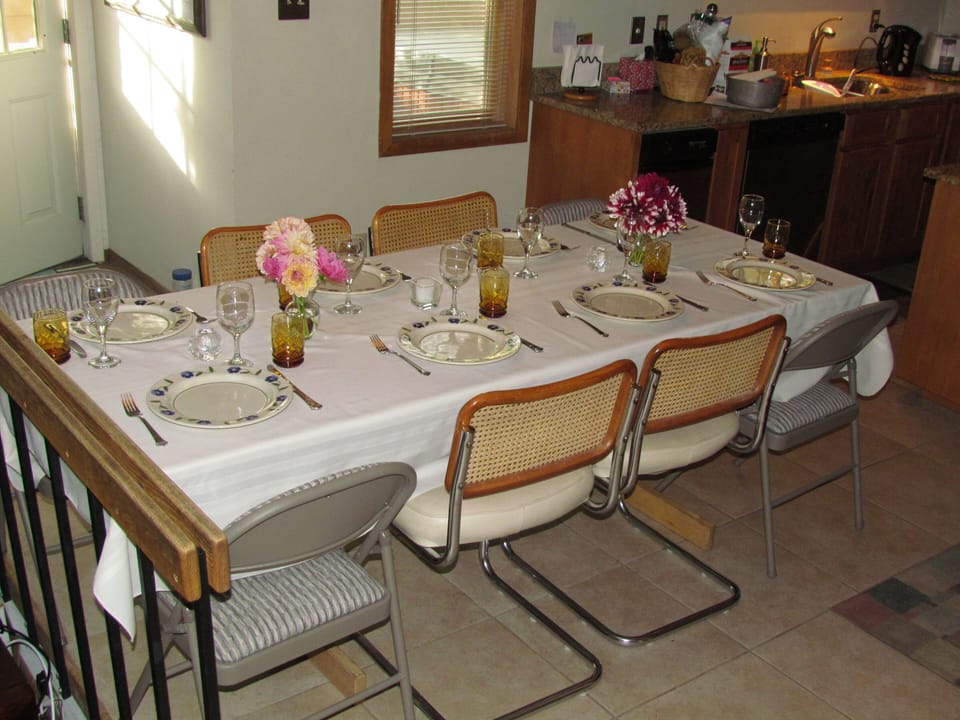 Dining table set for 8