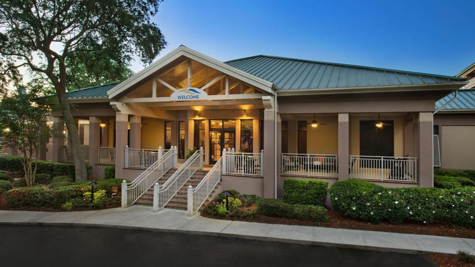 Welcome center, check in.