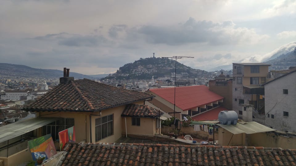View of Colonial Quito with Panacillo in the background