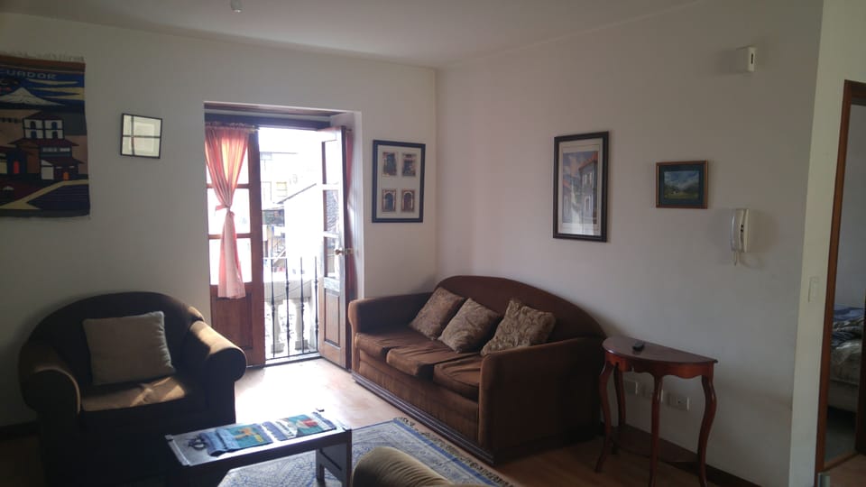 Living room with balcony