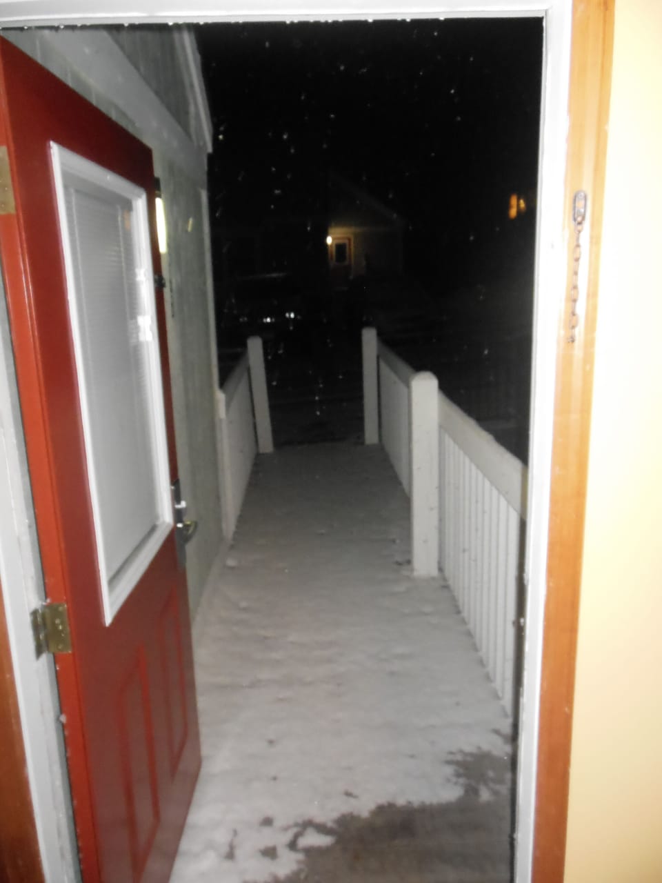 Exiting the Chalet to the Parking lot