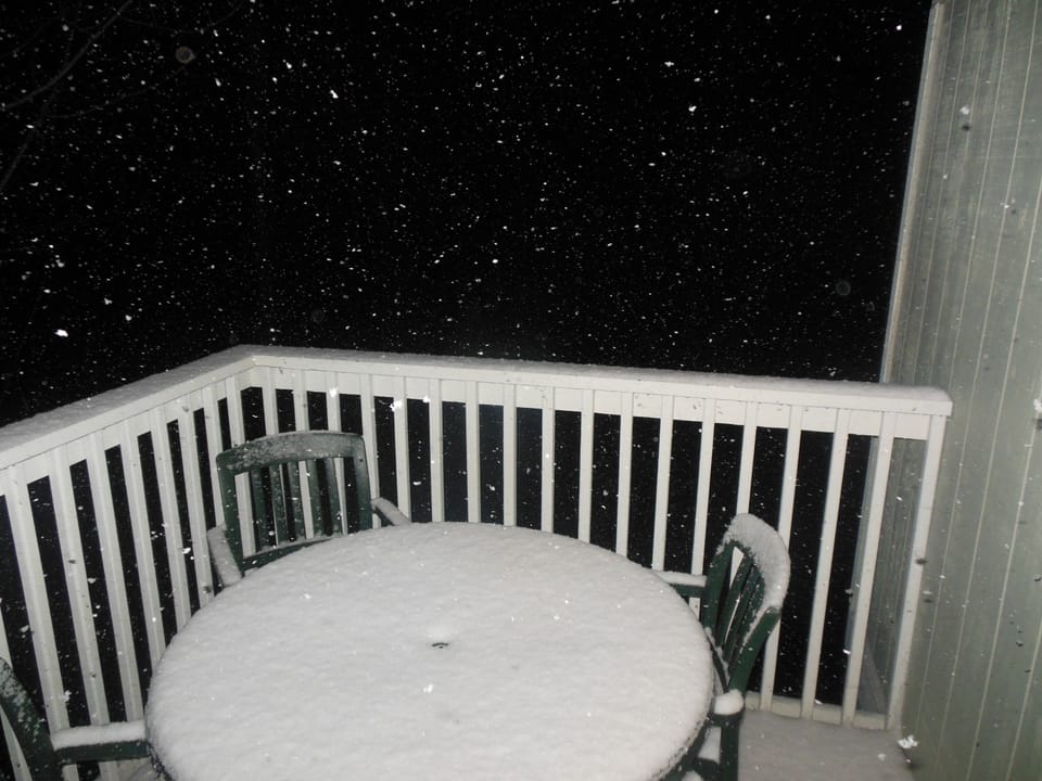Balcony in the SNOW!!