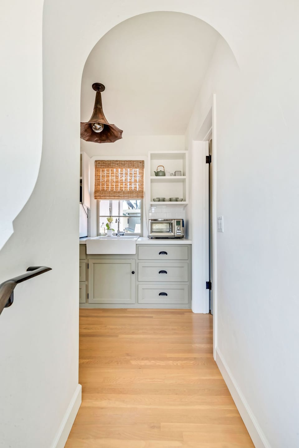 Open landing kitchenette at 2BR 1BA Guest quarters.