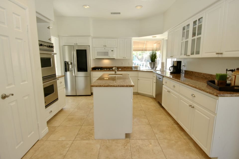Kitchen with all new stainless steel appliances