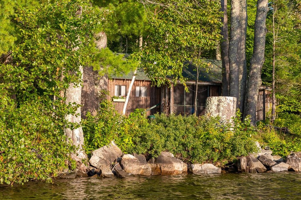 Lakeside Cabin Viewed from Lake