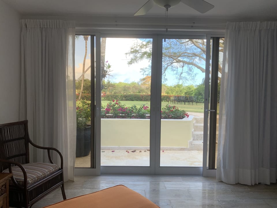 View from 2 bedrooms with king beds