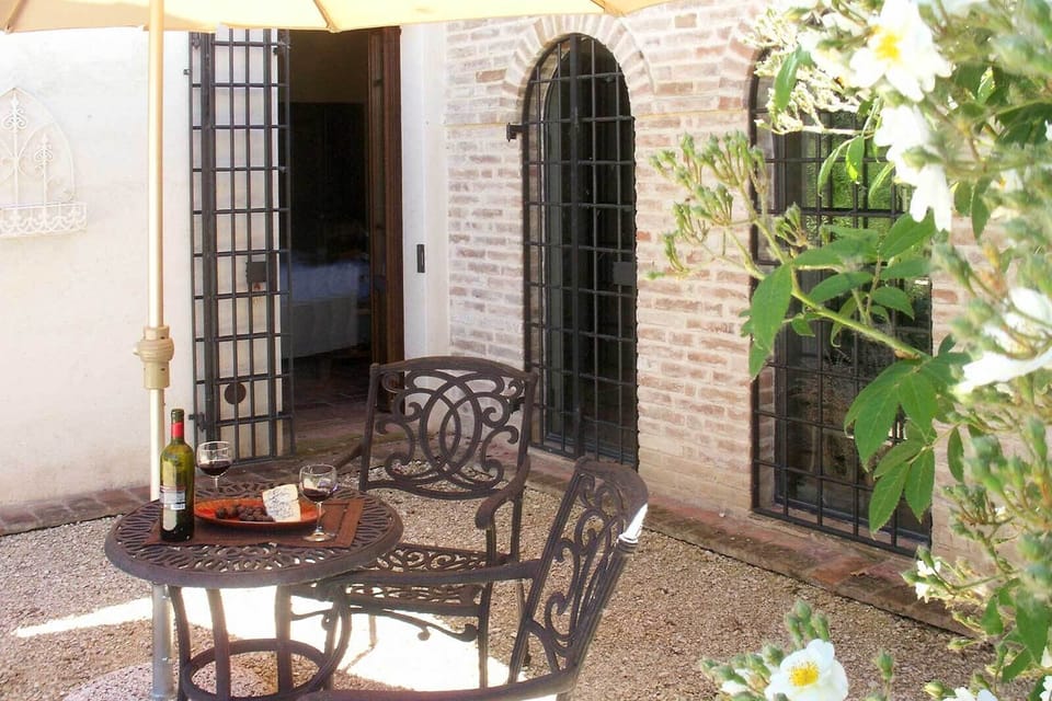 Walk out from the Garden Suite to the pretty secluded terrace