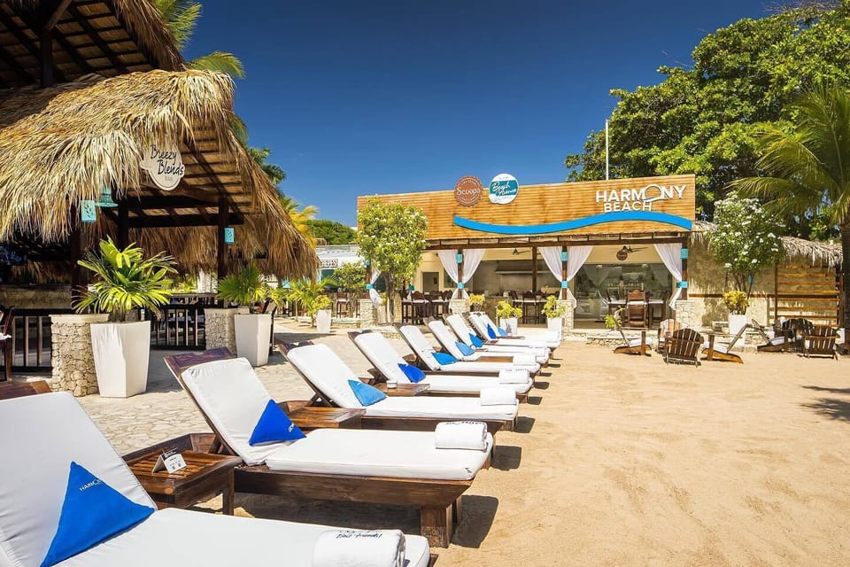 There are 5 private resort beaches with cabanas and towel and pool service.