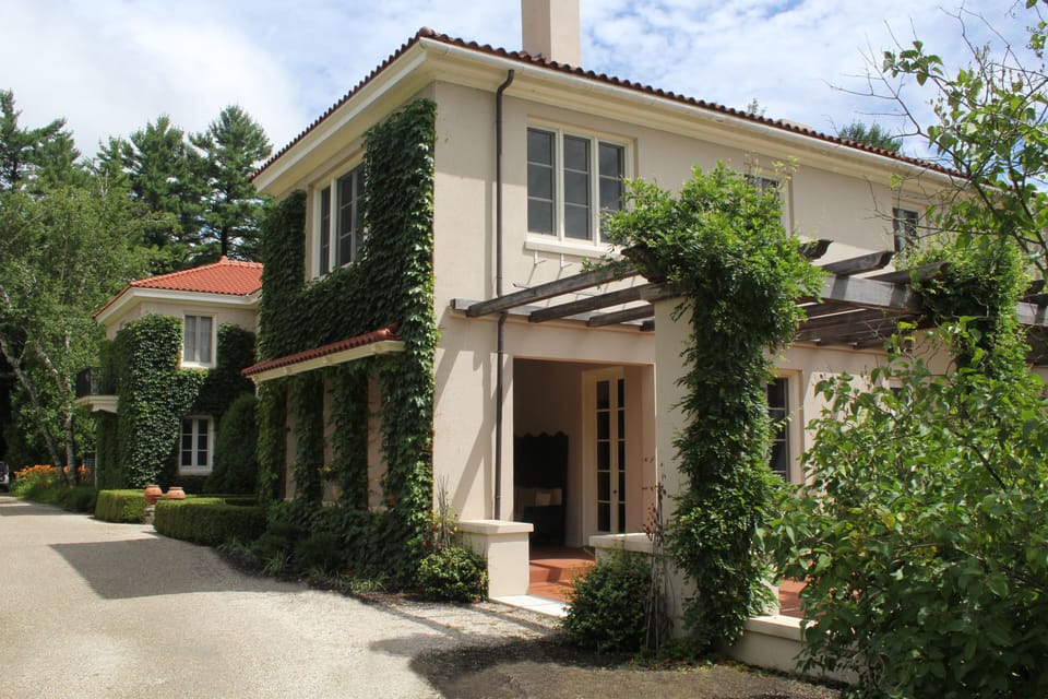 pergola with wisteria