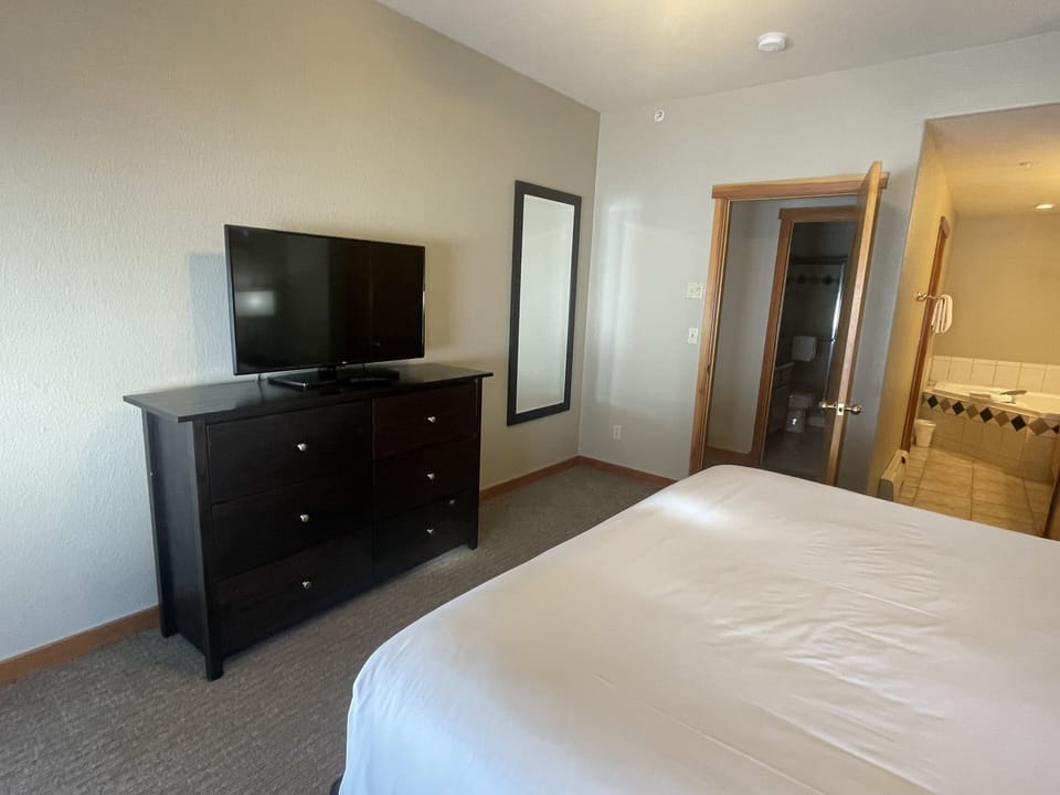 Master bedroom with adjoining bathroom 