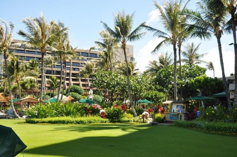 Gorgeous lawns on property