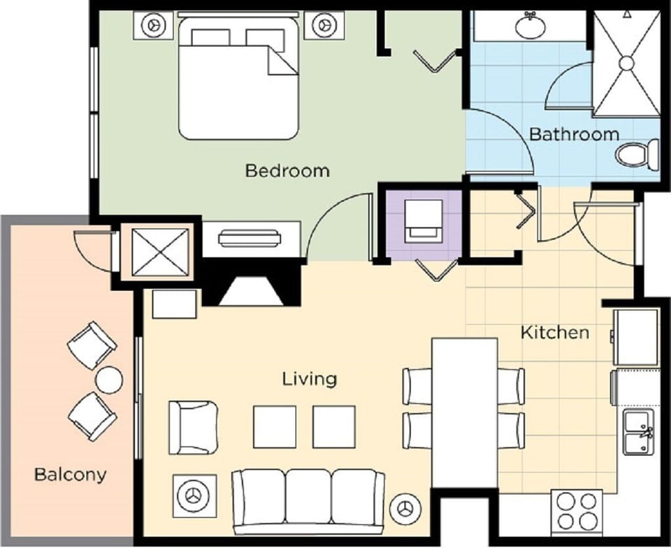 1 Bedroom layout