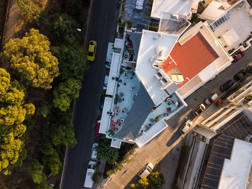 Aerial view of building