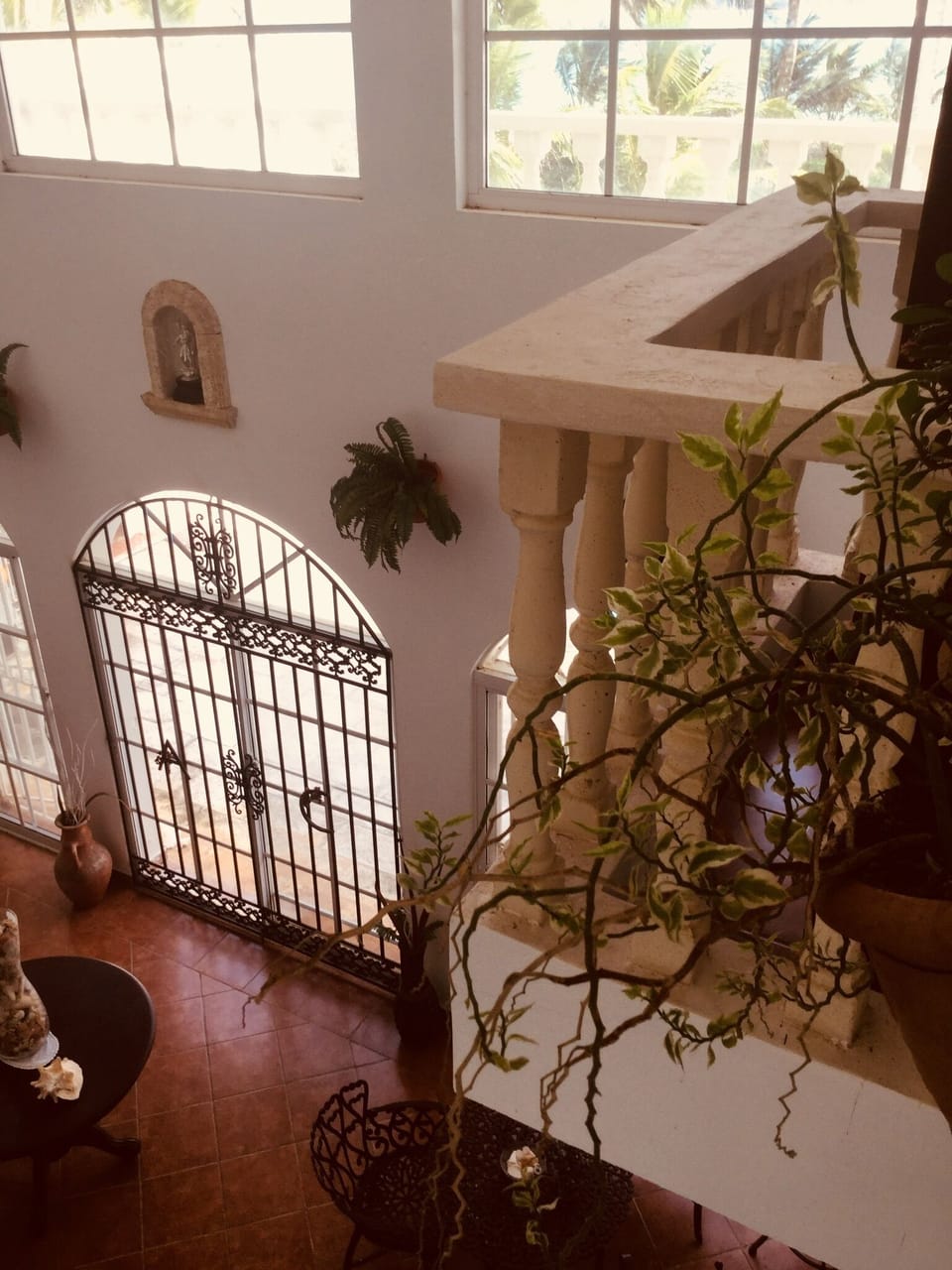 Indoor balcony view