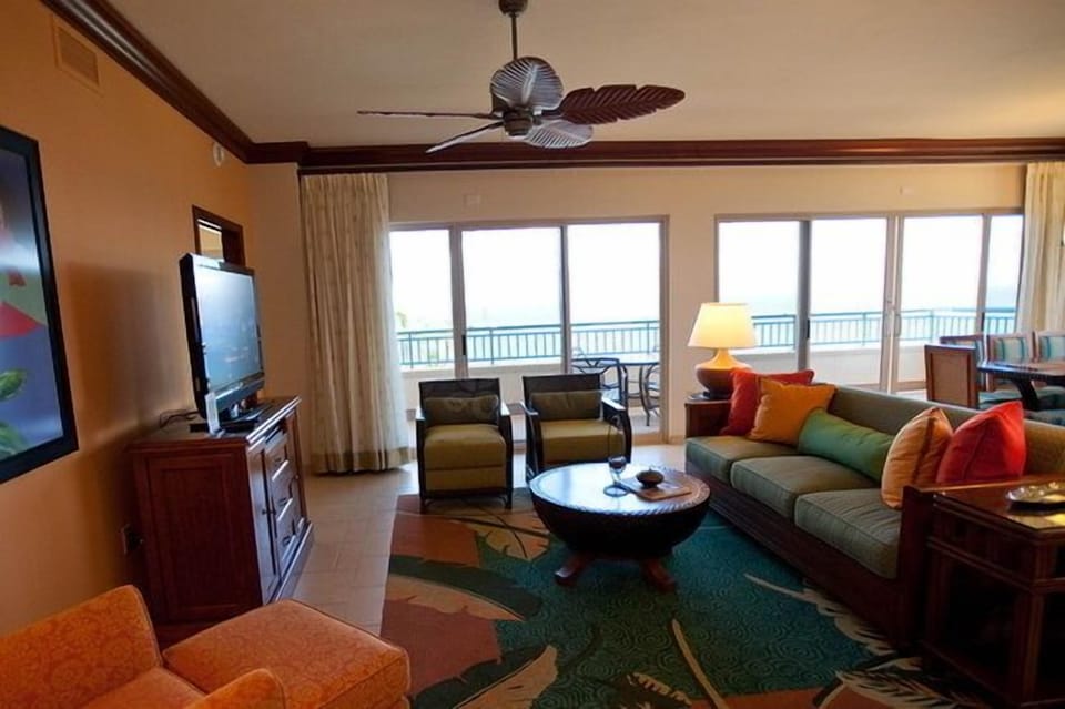 Living room view from unit entry