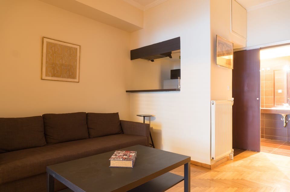 Sofabed with kitchen and bathroom