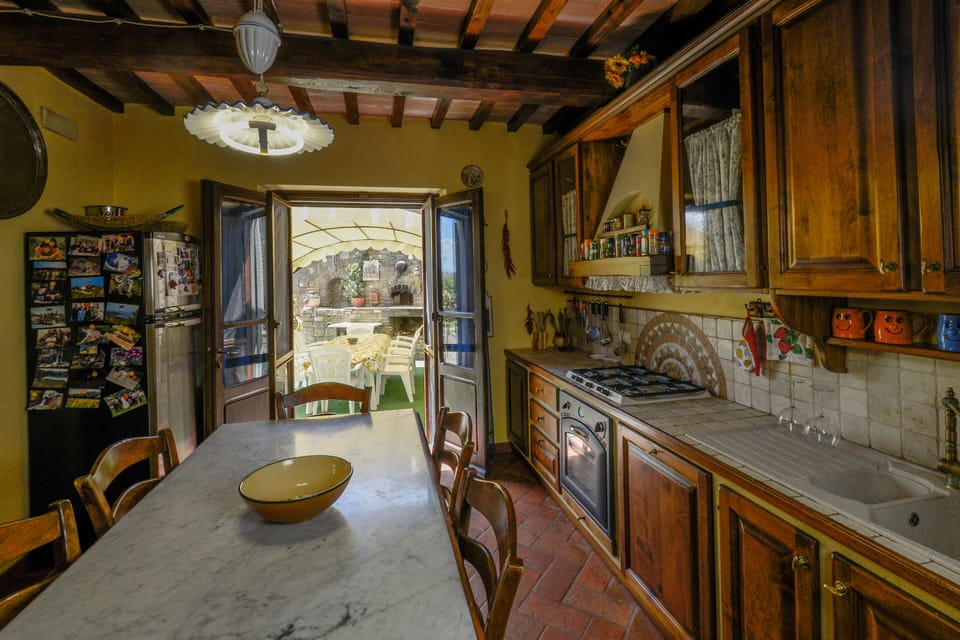 the kitchen