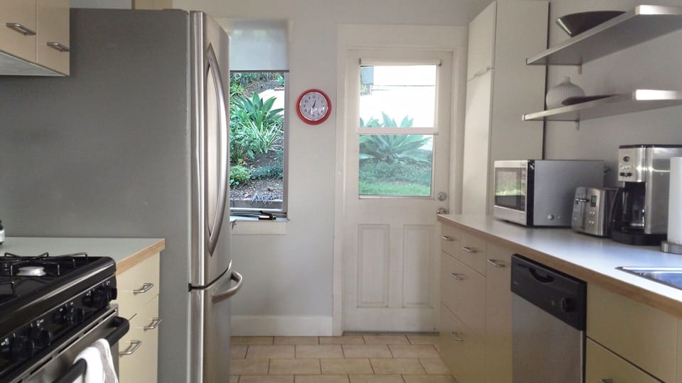 Kitchen is fully equipped with everything you need and more.