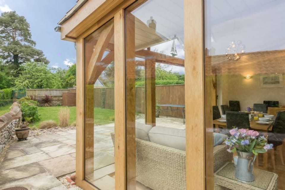 The garden is fully enclosed