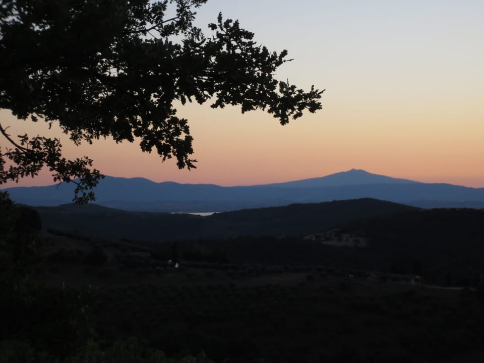 Villa La Rogaia - panoramic view at sunset
