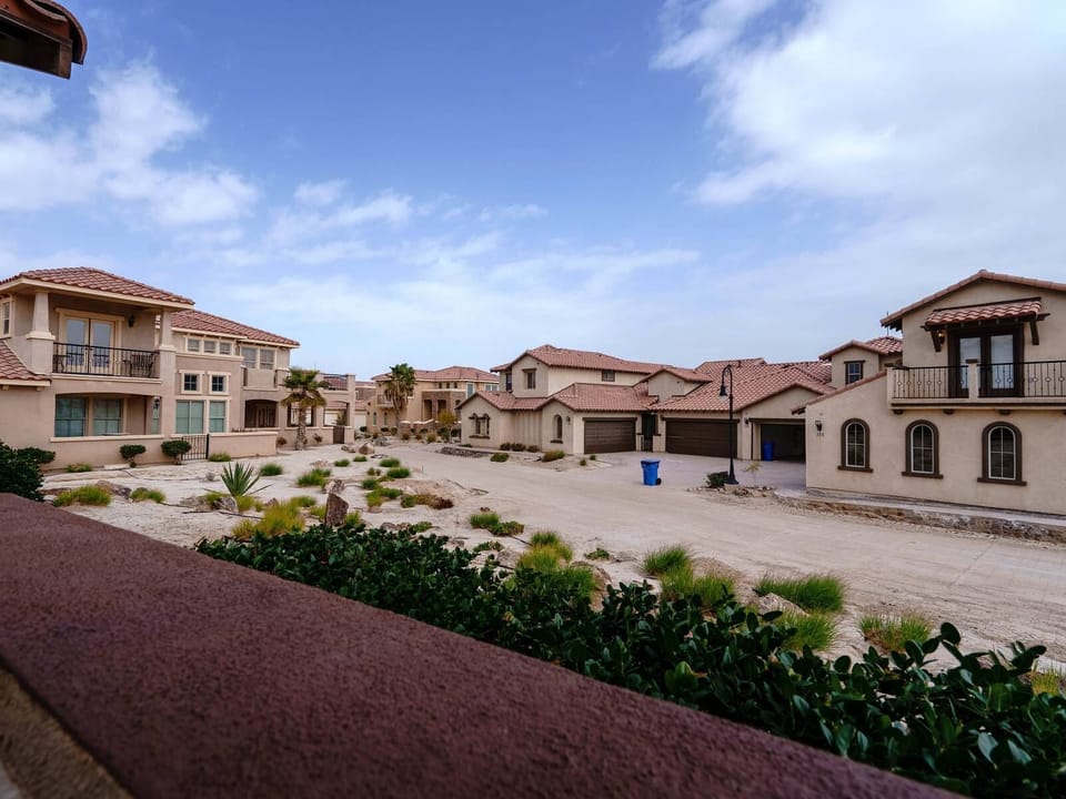 Condo 69-1 two car garage rental condo in El Dorado Ranch, San Felipe - back of the condo, community