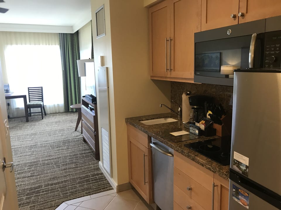 View of kitchenette in the studio/2nd bedroom with full size refrigerator
