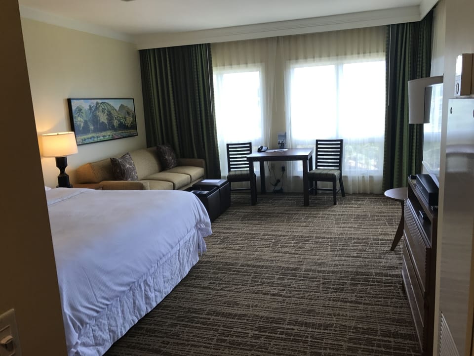 The bed area and sitting area of the studio/2nd bedroom with sitting area