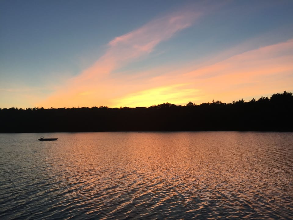 exceptional sunset views from the deck and living room.  