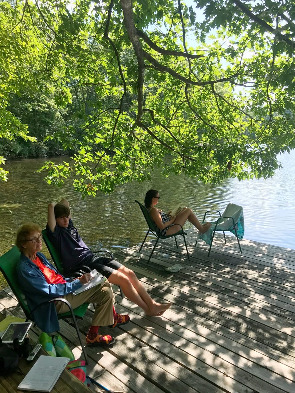 2nd floating platform, the "Shade Barge" ideal for reading in the shade
