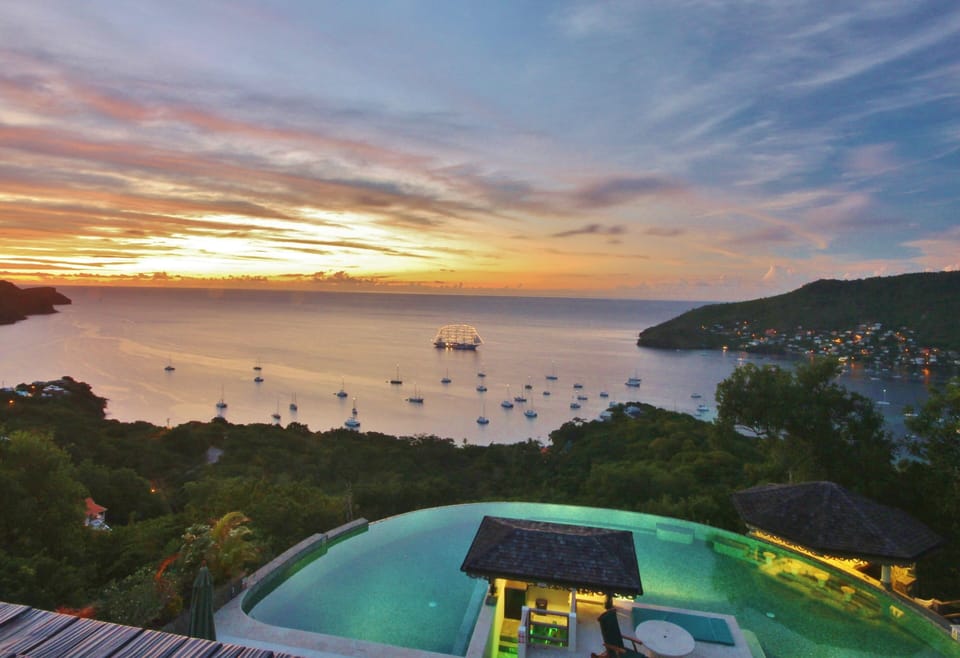 An amazing sunset view from the Penthouse