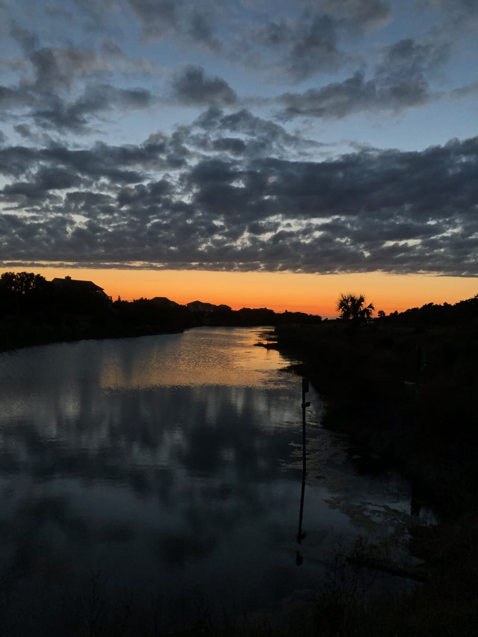 Sunset over the Stede Bonnet Wynd canal