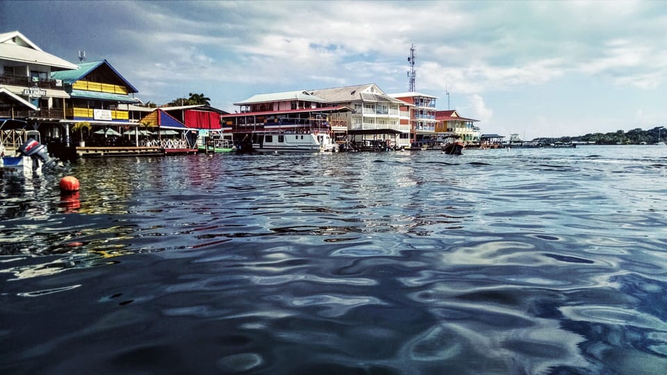 View of Bocas Town from the water - just a 20-30 min bike ride away