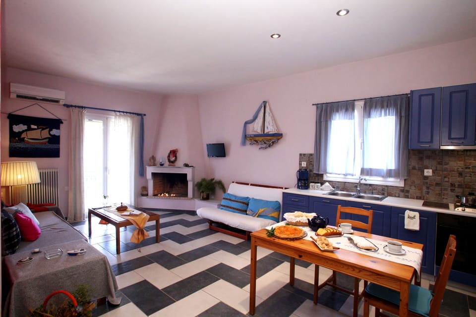 Living room and the kitchen