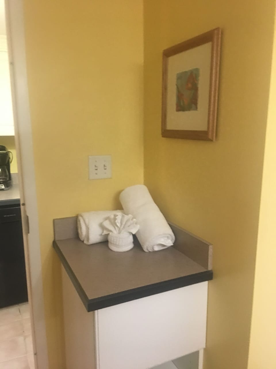 bathroom off common hallway. 
