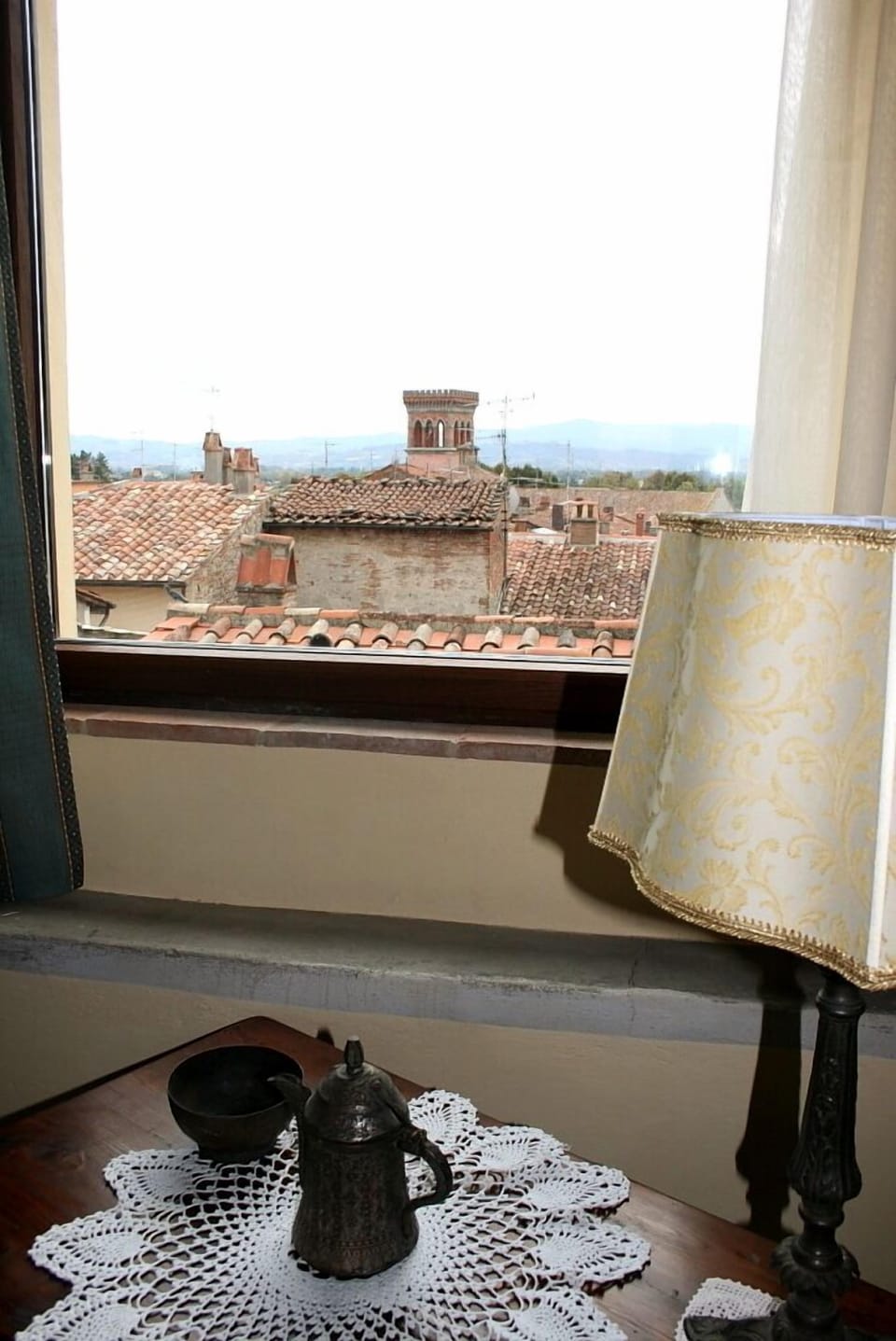 A view of Sansepolcro's rooftops from the bedroom window