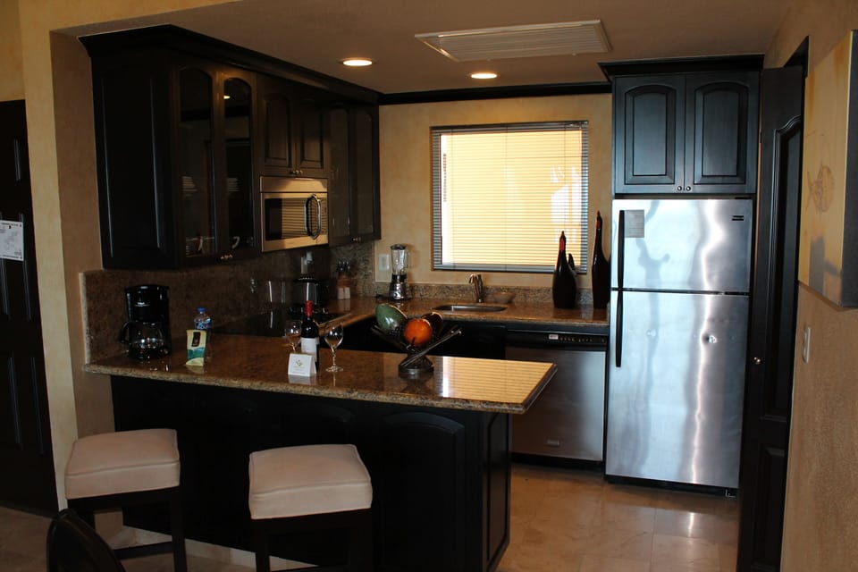 Fully furnished kitchen, example only.