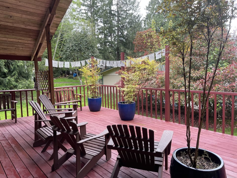 West facing deck 