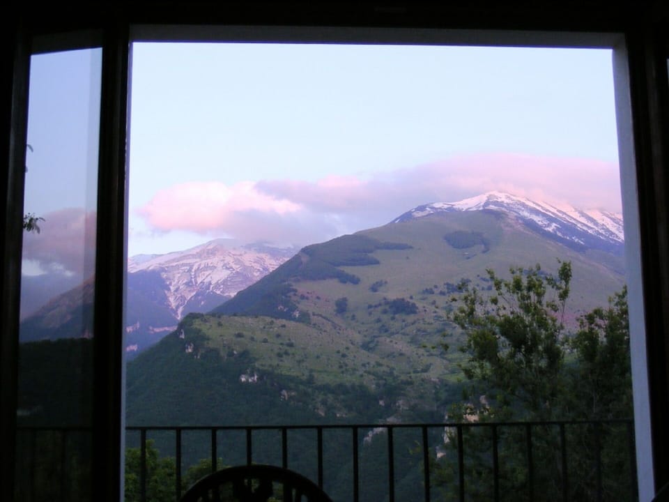 the Majella from the livingroom at dusk