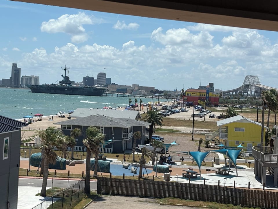 USS Lexington downtown Corpus from balcony