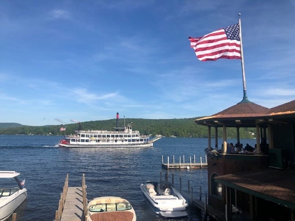 Head to the Boathouse Restaurant for a great meal and view! 